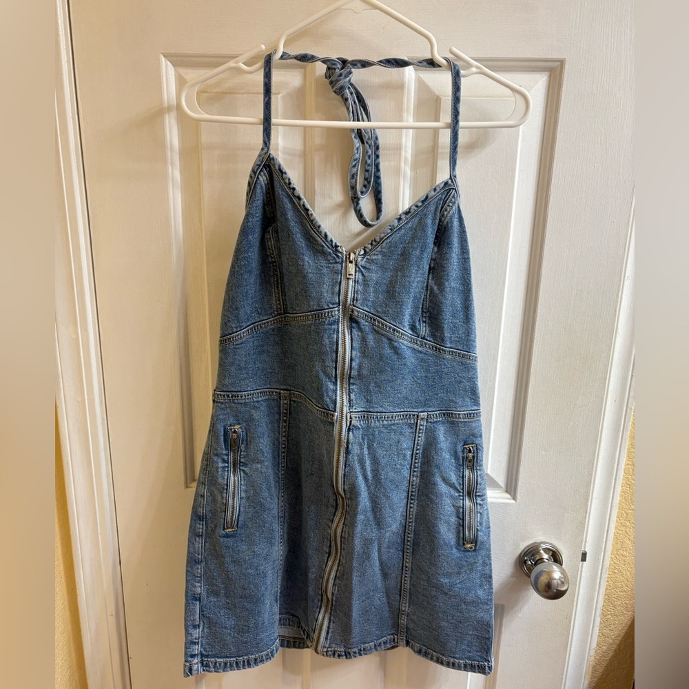 Halter Denim Dress